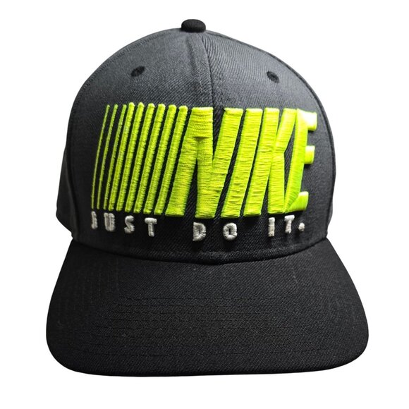 Nike Other - Nike Snapback Hat Gray/Black Neon Yellow "Just Do It" Embroidery Adjustable One